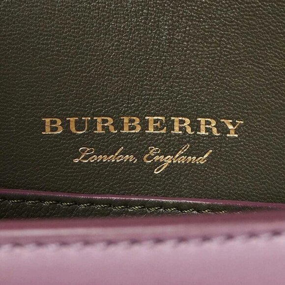 Burberry Light Purple Calfskin Leather Crossbody Square Mini Satchel Bag - Picture 9 of 12